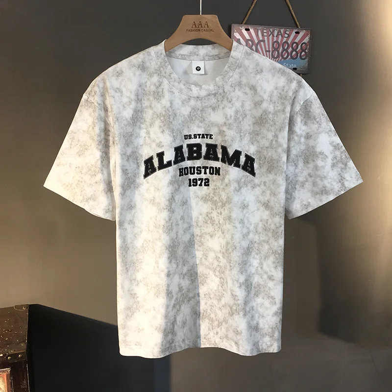 Fashionable retro washed men's 2025 new trendy printed loose round neck breathable short sleeved men's clothing
Fashionable retro washed men's 2025 new trendy printed loose round neck breathable short sleeved men's clothing