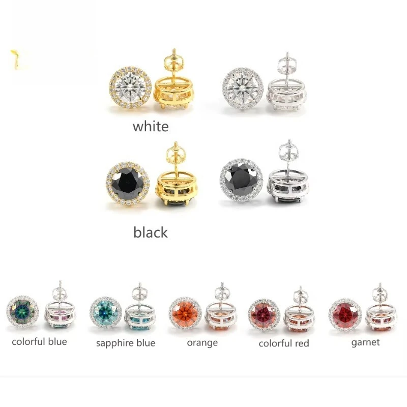Factory Price Ready to Ship Classic Prong Setting 18K Gold Plated 925 Sterling Silver Round 5MM VVS Moissanite Stud Earring
Factory Price Ready to Ship Classic Prong Setting 18K Gold Plated 925 Sterling Silver Round 5MM VVS Moissanite Stud Earring