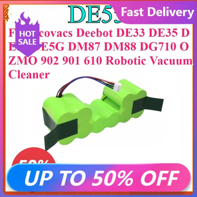 New 12V 3500mAh Ni-MH Battery for Ecovacs Deebot DE33 DE35 DE55 DE5G DM87 DM88 DG710 OZMO 902 901 610 Robotic Vacuum Cleaner
New 12V 3500mAh Ni-MH Battery for Ecovacs Deebot DE33 DE35 DE55 DE5G DM87 DM88 DG710 OZMO 902 901 610 Robotic Vacuum Cleaner