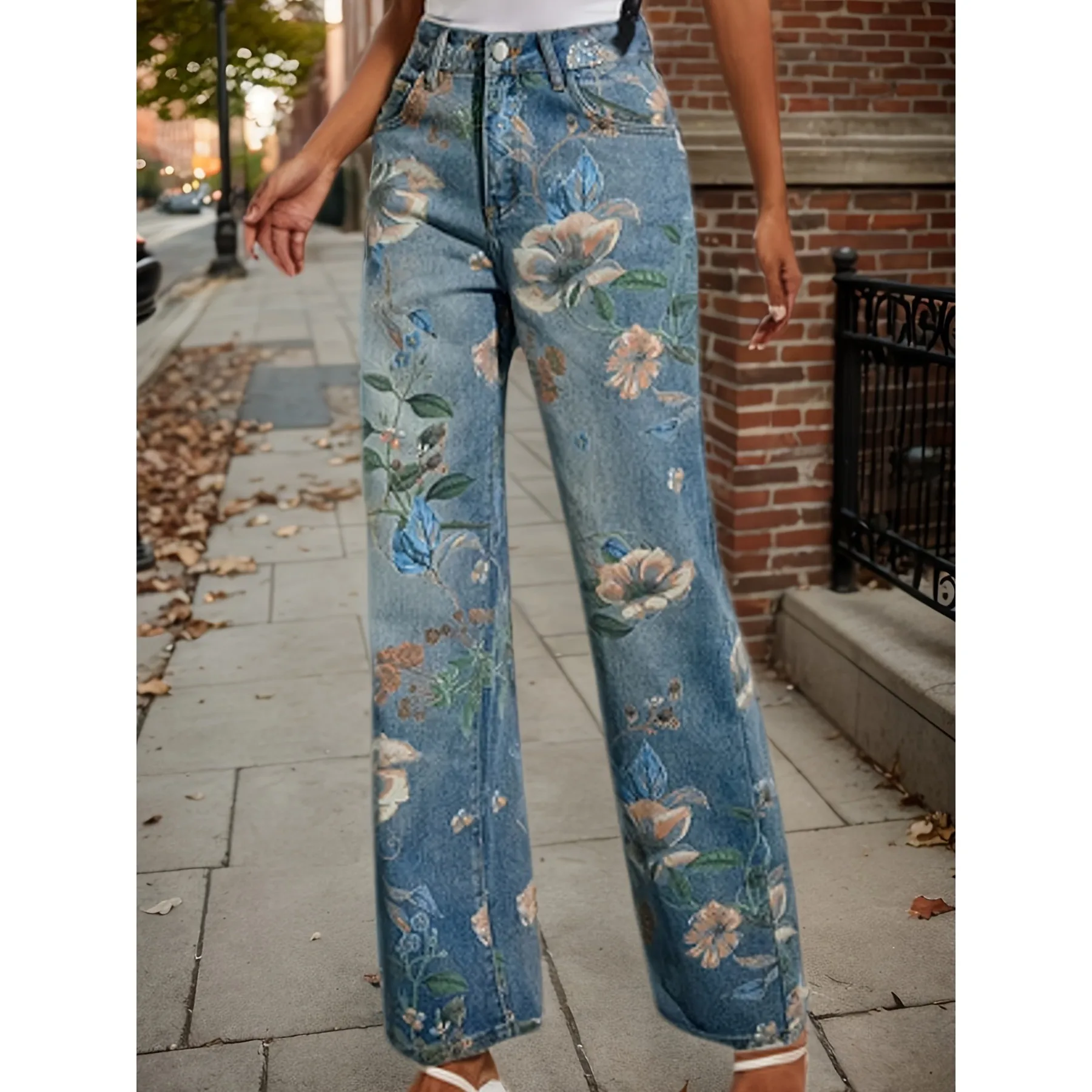 Модные прямые джинсы с принтом, низкой посадкой, из искусственной кожи, женские, премиум-качества, трендовые брюки
Модные прямые джинсы с принтом, низкой посадкой, из искусственной кожи, женские, премиум-качества, трендовые брюки