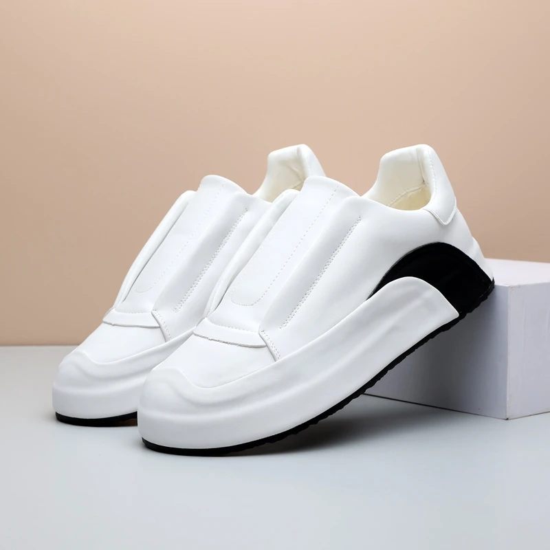 Кожаные противоскользящие зимние новые Sle Lazy One-Step Heightening Thi Bot, повседневные универсальные слипоны для мужчин, модные белые...
Кожаные противоскользящие зимние новые Sle Lazy One-Step Heightening Thi Bot, повседневные универсальные слипоны для мужчин, модные белые...