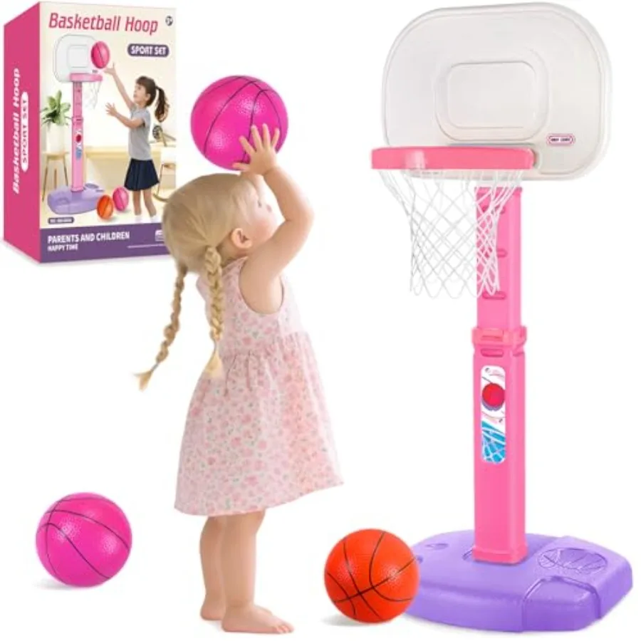 Toddler Basketball Hoop Indoor Outdoor for 1-3 Height Adjustable Basketball Hoop with 3 Balls Portable Mini Basketball Goal Yar
Toddler Basketball Hoop Indoor Outdoor for 1-3 Height Adjustable Basketball Hoop with 3 Balls Portable Mini Basketball Goal Yar