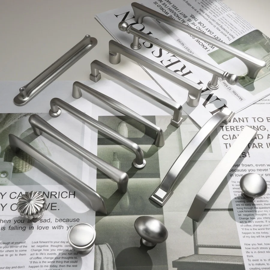 Modern Silver Door Knobs Pull Furniture Handle with Screws for Drawer Kitchen Cabinets Handles Home Decoration Hardware
Modern Silver Door Knobs Pull Furniture Handle with Screws for Drawer Kitchen Cabinets Handles Home Decoration Hardware