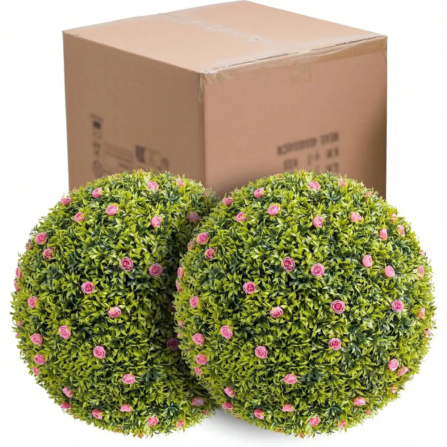mteryoing 16.5" Artificial Plant Topiary Ball Set Of 2, Decorative Artificial Boxwood Balls With White Flowers, Indoor Outdoor Faux Greenery For Fake Plants For Porch, Backyard, Balcony, Home Decor
mteryoing 16.5" Artificial Plant Topiary Ball Set Of 2, Decorative Artificial Boxwood Balls With White Flowers, Indoor Outdoor Faux Greenery For Fake Plants For Porch, Backyard, Balcony, Home Decor