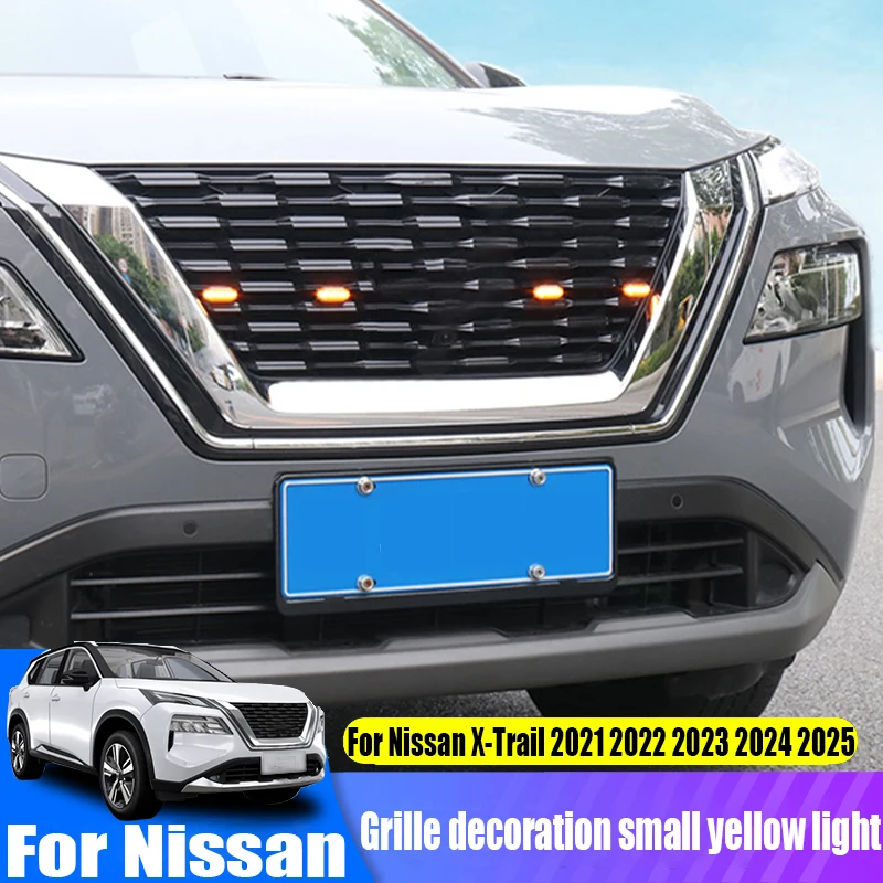 For Nissan X-Trail/Rogue 2021 2022 2023 2024 2025 grille decoration small yellow light LED grille light car modification parts
For Nissan X-Trail/Rogue 2021 2022 2023 2024 2025 grille decoration small yellow light LED grille light car modification parts