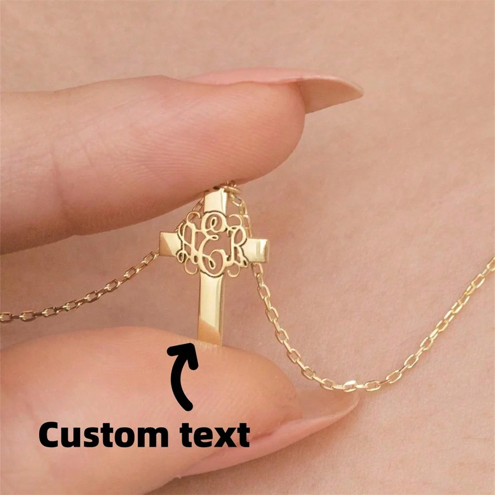 Custom Monogram Cross Necklace for Women Men Stainless Steel Personalized Letter Pendant Necklaces Jewelry Gifts
Custom Monogram Cross Necklace for Women Men Stainless Steel Personalized Letter Pendant Necklaces Jewelry Gifts