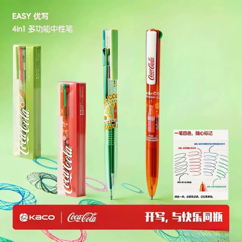 KACO Coca-Cola EASY Modular Multi-Function Pen,4 Colors in 1 Black/Red/Blue/Green Ink Ergonomic Design for Comfortable Writing
KACO Coca-Cola EASY Modular Multi-Function Pen,4 Colors in 1 Black/Red/Blue/Green Ink Ergonomic Design for Comfortable Writing