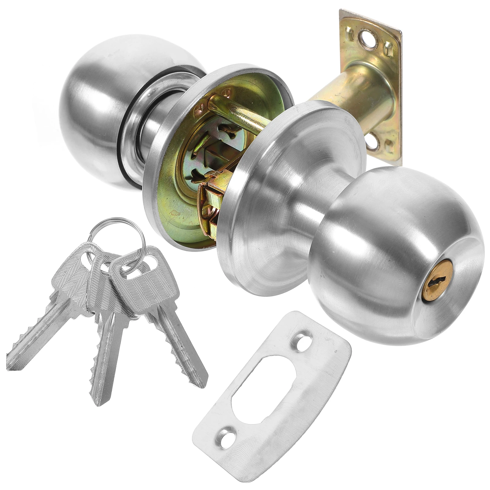 Stainless Steel Door Knob Lock with Key for Bedroom Bathroom Doors Easy Install Anti Rust Durable Door Locks Interior Hardware
Stainless Steel Door Knob Lock with Key for Bedroom Bathroom Doors Easy Install Anti Rust Durable Door Locks Interior Hardware