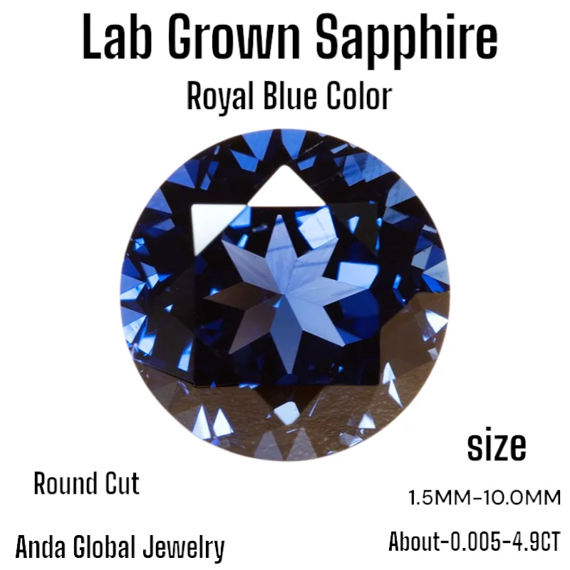 Lab Grown Sapphire Royal Blue Color Round Cut AAA+Clarity for Jewelry Setting&Custom Design Selectable AGL Certificate
Lab Grown Sapphire Royal Blue Color Round Cut AAA+Clarity for Jewelry Setting&Custom Design Selectable AGL Certificate