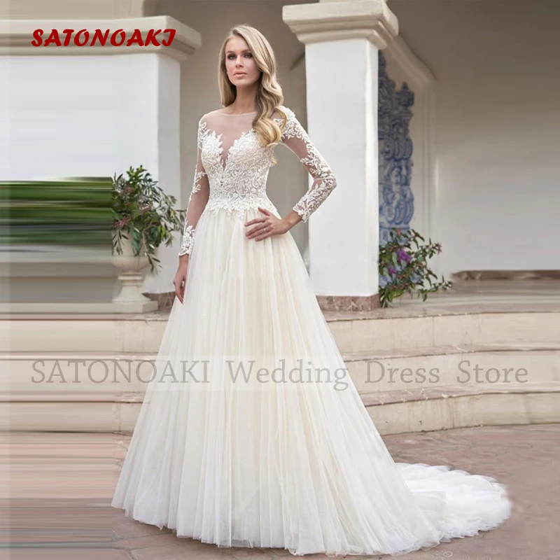 Elegant Boho Lace Wedding Dress for Women O-Neck A-Line Floor Length Long Sleeves Appliques Bridal Gowns Vestido De Novia Custom
Elegant Boho Lace Wedding Dress for Women O-Neck A-Line Floor Length Long Sleeves Appliques Bridal Gowns Vestido De Novia Custom