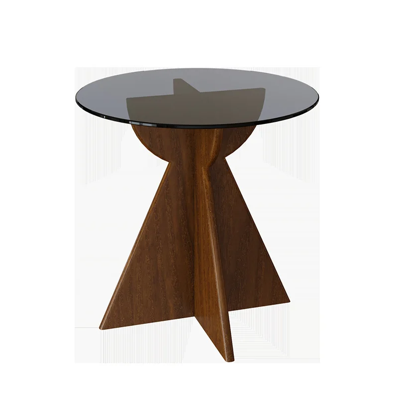 Loft light luxury edge table modern simple small coffee table, tempered glass solid wood round table side cabinet, living room
Loft light luxury edge table modern simple small coffee table, tempered glass solid wood round table side cabinet, living room