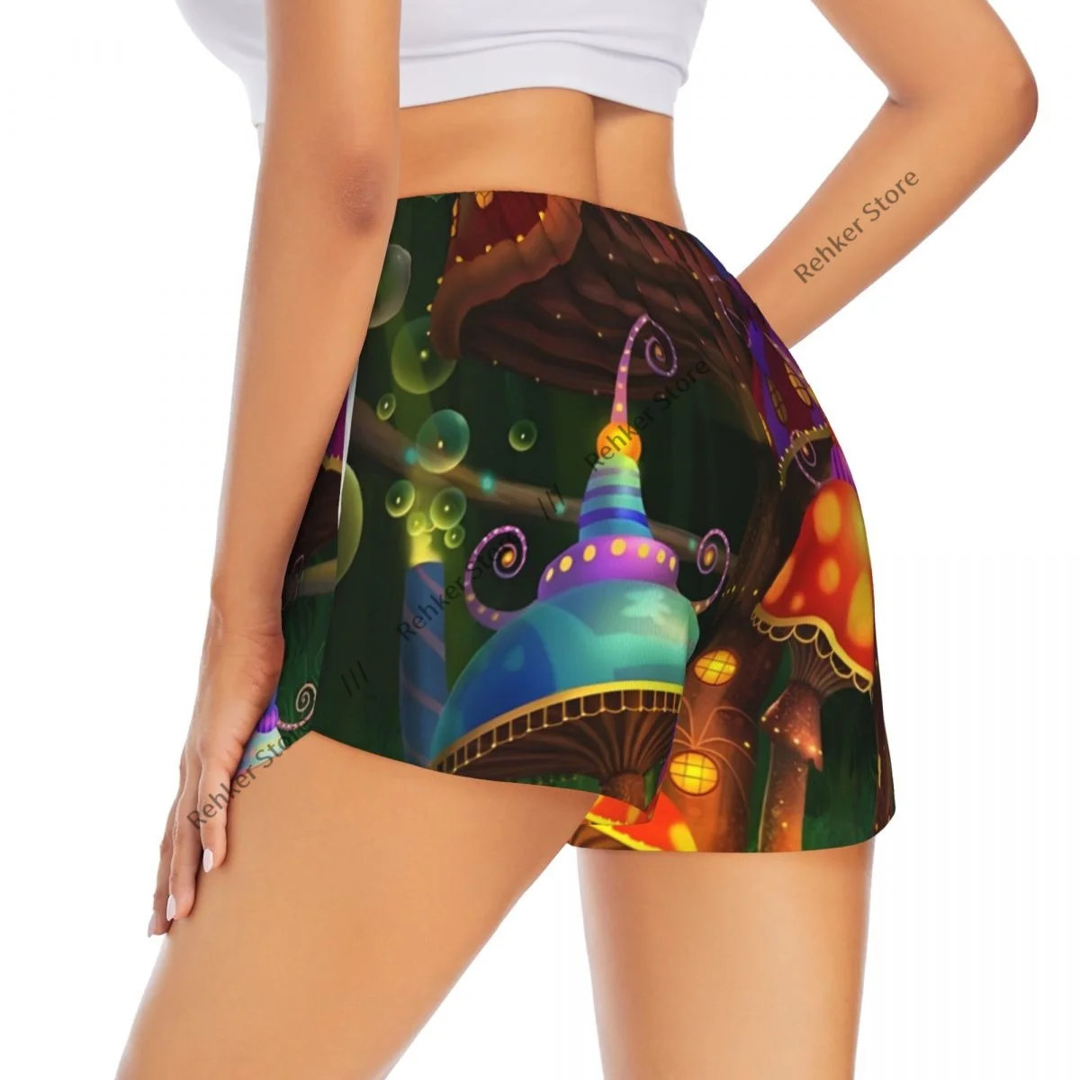 Fantasy Mushroom Forest Women's Double Layered Quick-Dry Athletic Shorts for Outdoor Leisure Running Fitness Workout Sport
Fantasy Mushroom Forest Women's Double Layered Quick-Dry Athletic Shorts for Outdoor Leisure Running Fitness Workout Sport
