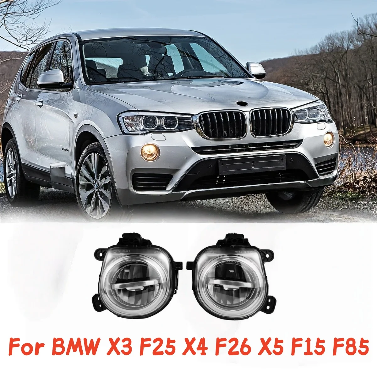 Pair Front Bumper LED Fog Light Lamp Foglight Assembly For BMW X3 F25 X4 F26 X5 F15 F85 Fog Lamp DRL Driving Lamp 63177317251
Pair Front Bumper LED Fog Light Lamp Foglight Assembly For BMW X3 F25 X4 F26 X5 F15 F85 Fog Lamp DRL Driving Lamp 63177317251