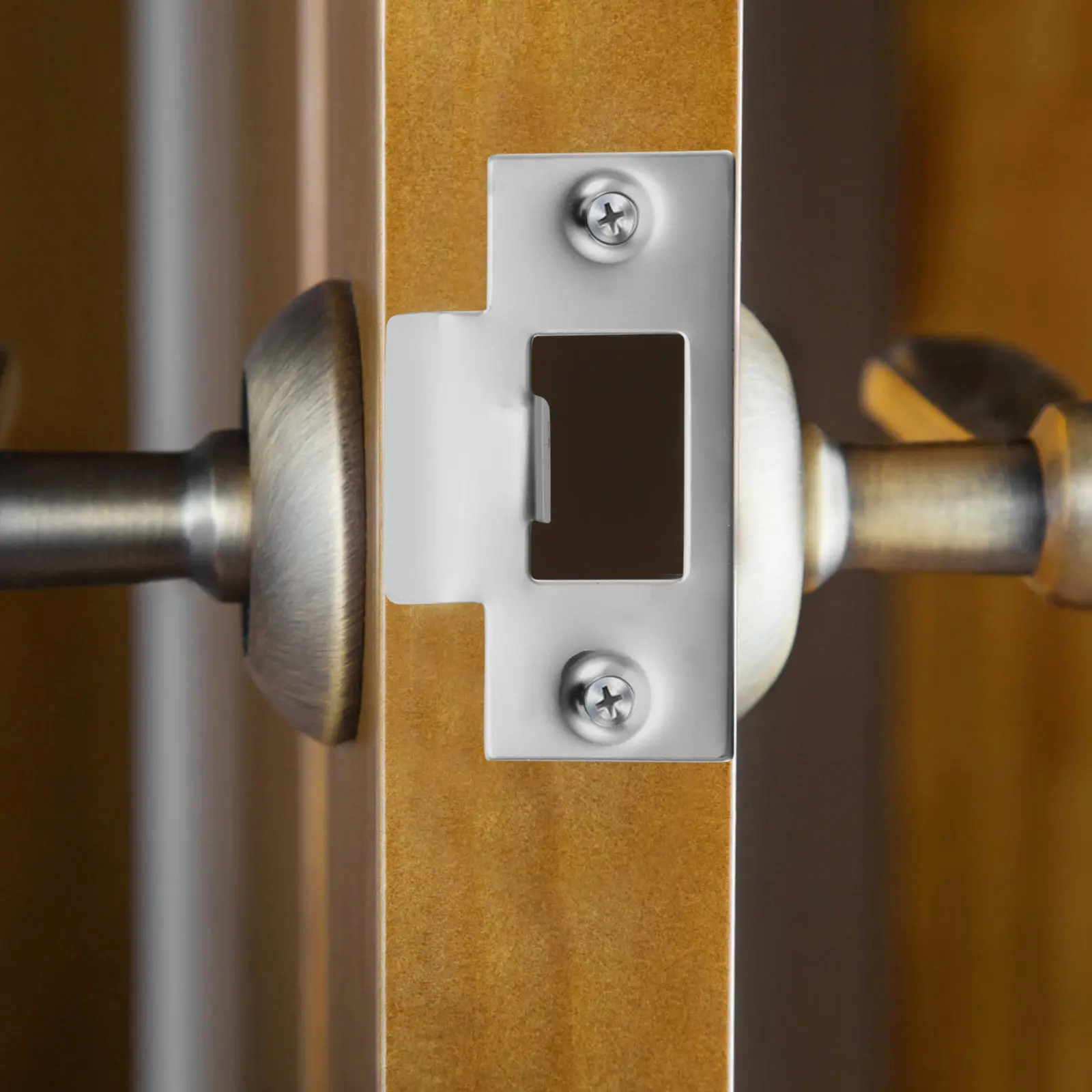 1Set Door Strike Plate Metal Lock Tongue Buckle Plate Smooth Finish for Wood Door Lock Reinforcement Accessories
1Set Door Strike Plate Metal Lock Tongue Buckle Plate Smooth Finish for Wood Door Lock Reinforcement Accessories