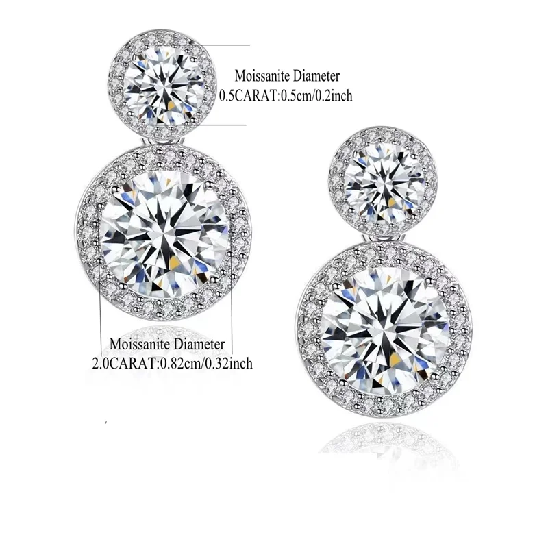 K00158 Lefei Fashion Color D Diamond-set Classic Moissanite Double Round Earrings For Charm Women s925 Silver Party Jewelry Gift
K00158 Lefei Fashion Color D Diamond-set Classic Moissanite Double Round Earrings For Charm Women s925 Silver Party Jewelry Gift