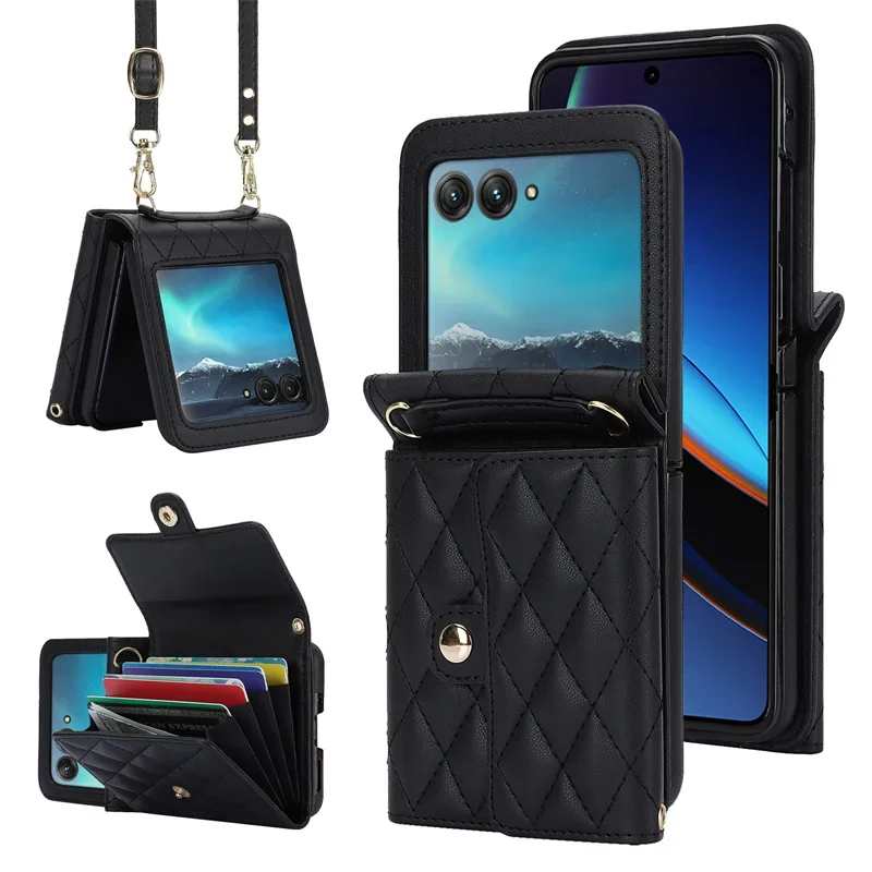 Crossbody Wallet Phone Case for Motorola Razr 50 Ultra with Card Holder Stand Moto Razr Plus 2024 Leather Fall prevention Cover
Crossbody Wallet Phone Case for Motorola Razr 50 Ultra with Card Holder Stand Moto Razr Plus 2024 Leather Fall prevention Cover
