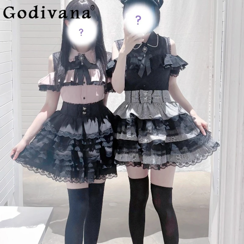 Original Mine Mass-produced Black Striped Cake Skirt Summer 2025 New Girl's Woman's Sweet Bow Off-the-shoulder Shirt Y2k Tops
Original Mine Mass-produced Black Striped Cake Skirt Summer 2025 New Girl's Woman's Sweet Bow Off-the-shoulder Shirt Y2k Tops