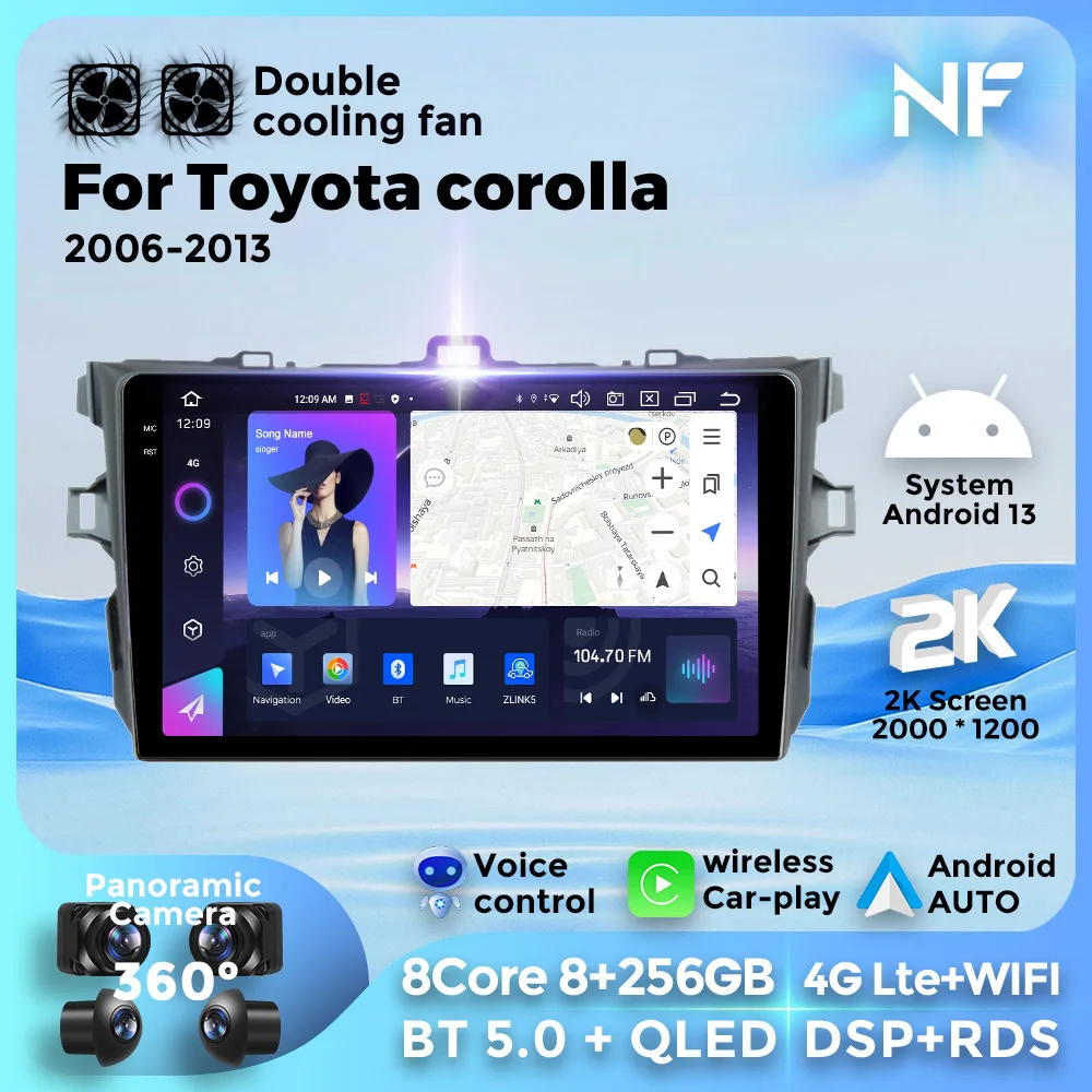 8-Core 2Din Android All In One Car Radio Video Player For Toyota Corolla E140 E150 2006-2013 BT Audio Stereo Intelligent Systems
8-Core 2Din Android All In One Car Radio Video Player For Toyota Corolla E140 E150 2006-2013 BT Audio Stereo Intelligent Systems