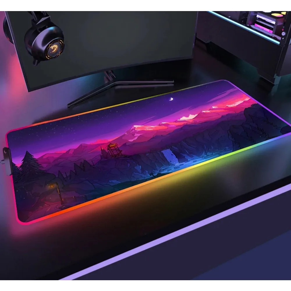 RGB gaming mouse pad aesthetic steam wave night print anti slip rubber bottom desktop pad, home office gaming keyboard pad
RGB gaming mouse pad aesthetic steam wave night print anti slip rubber bottom desktop pad, home office gaming keyboard pad