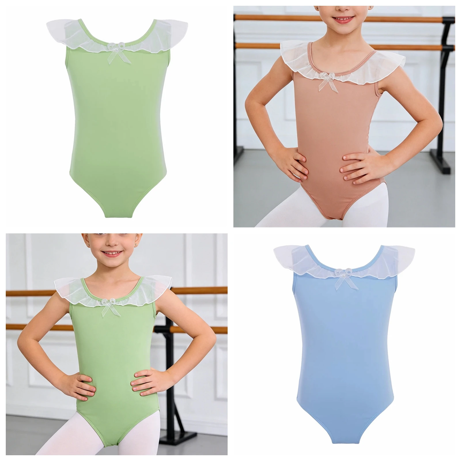 Rhythmic Gymnastics Leotard Kids Girls Sleeveless Mesh Ruffles Ballet Dance Leotards Figure Skating Dance Practice Jumpsuits
Rhythmic Gymnastics Leotard Kids Girls Sleeveless Mesh Ruffles Ballet Dance Leotards Figure Skating Dance Practice Jumpsuits