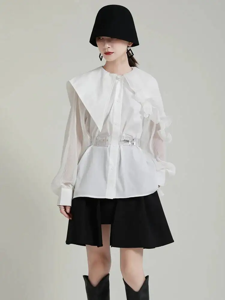 Belted Women Green Pleated Big Size Blouse New Lapel Long Sleeve Loose Fit Shirt Fashion Spring Autumn 2026 1DIQA
Belted Women Green Pleated Big Size Blouse New Lapel Long Sleeve Loose Fit Shirt Fashion Spring Autumn 2026 1DIQA