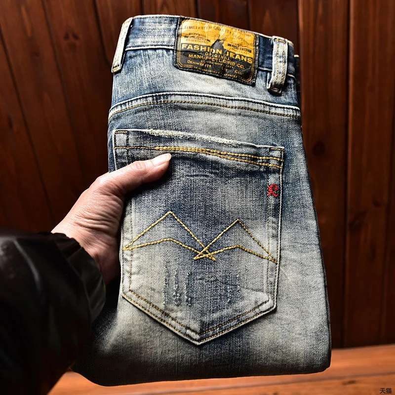 Washed-out Vintage Jeans Men's Stretch Slim Fit Skinny Versatile Casual Fashion High-End Classic Nostalgic Trousers
Washed-out Vintage Jeans Men's Stretch Slim Fit Skinny Versatile Casual Fashion High-End Classic Nostalgic Trousers
