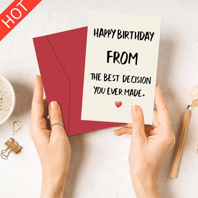 Happy Birthday Card From The Best Decision You Ever Made, Funny Birthday Greeting Card For Partner Lover
Happy Birthday Card From The Best Decision You Ever Made, Funny Birthday Greeting Card For Partner Lover