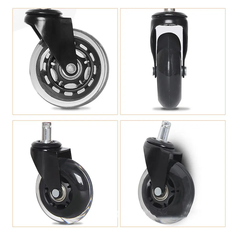 5Pcs 3 Inch Transparent PU Double Axle Casters 360 Degree Swivel Smooth Silent Heavy Duty Furniture Wheels for Hardwood Tile
5Pcs 3 Inch Transparent PU Double Axle Casters 360 Degree Swivel Smooth Silent Heavy Duty Furniture Wheels for Hardwood Tile