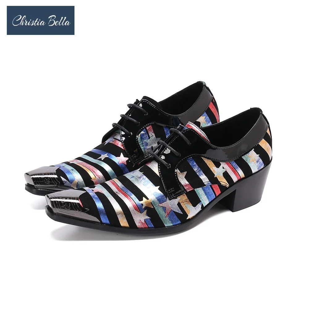 Christia Bella New Fashion Stripe Print Party Men Oxford Shoes Increase Height Mid Heel Brogue Shoes Lace Up Wedding Dress Shoes
Christia Bella New Fashion Stripe Print Party Men Oxford Shoes Increase Height Mid Heel Brogue Shoes Lace Up Wedding Dress Shoes