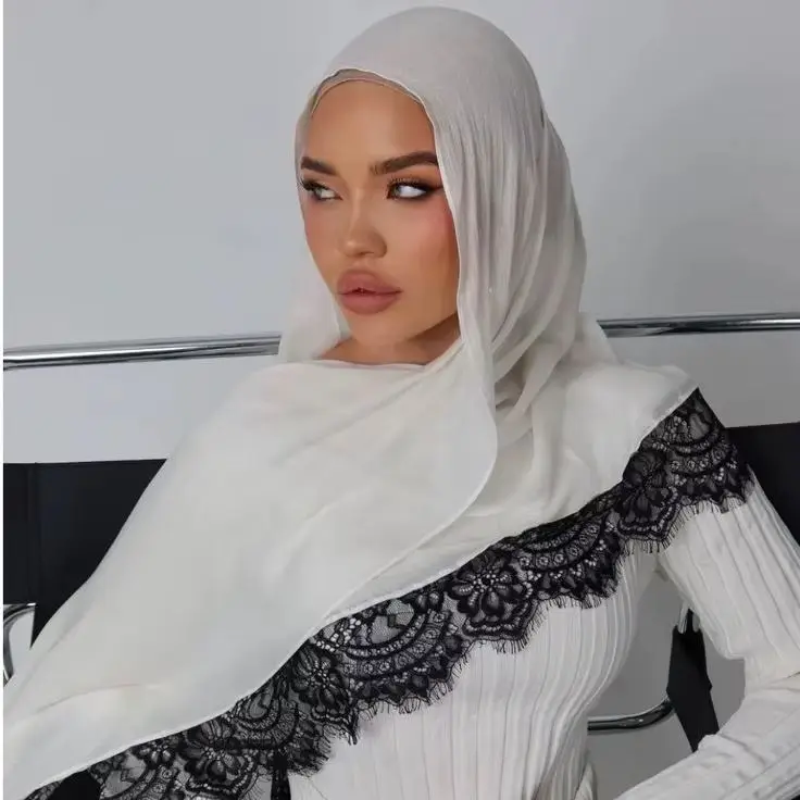 Fashion Lace Rayon Cotton Modal Hijab Shawls For Muslim Womens Headscarf Scarf Headwraps Veil Islamic Headband Ramadan Turban
Fashion Lace Rayon Cotton Modal Hijab Shawls For Muslim Womens Headscarf Scarf Headwraps Veil Islamic Headband Ramadan Turban