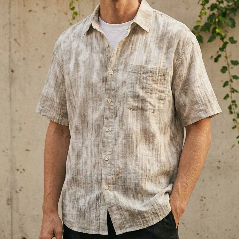 Men's Summer Linen Short Sleeve Shirt - Breathable Tie-Dye Print, Stylish & Versatile Casual Artsy Loose Button Down Dress Shirt
Men's Summer Linen Short Sleeve Shirt - Breathable Tie-Dye Print, Stylish & Versatile Casual Artsy Loose Button Down Dress Shirt