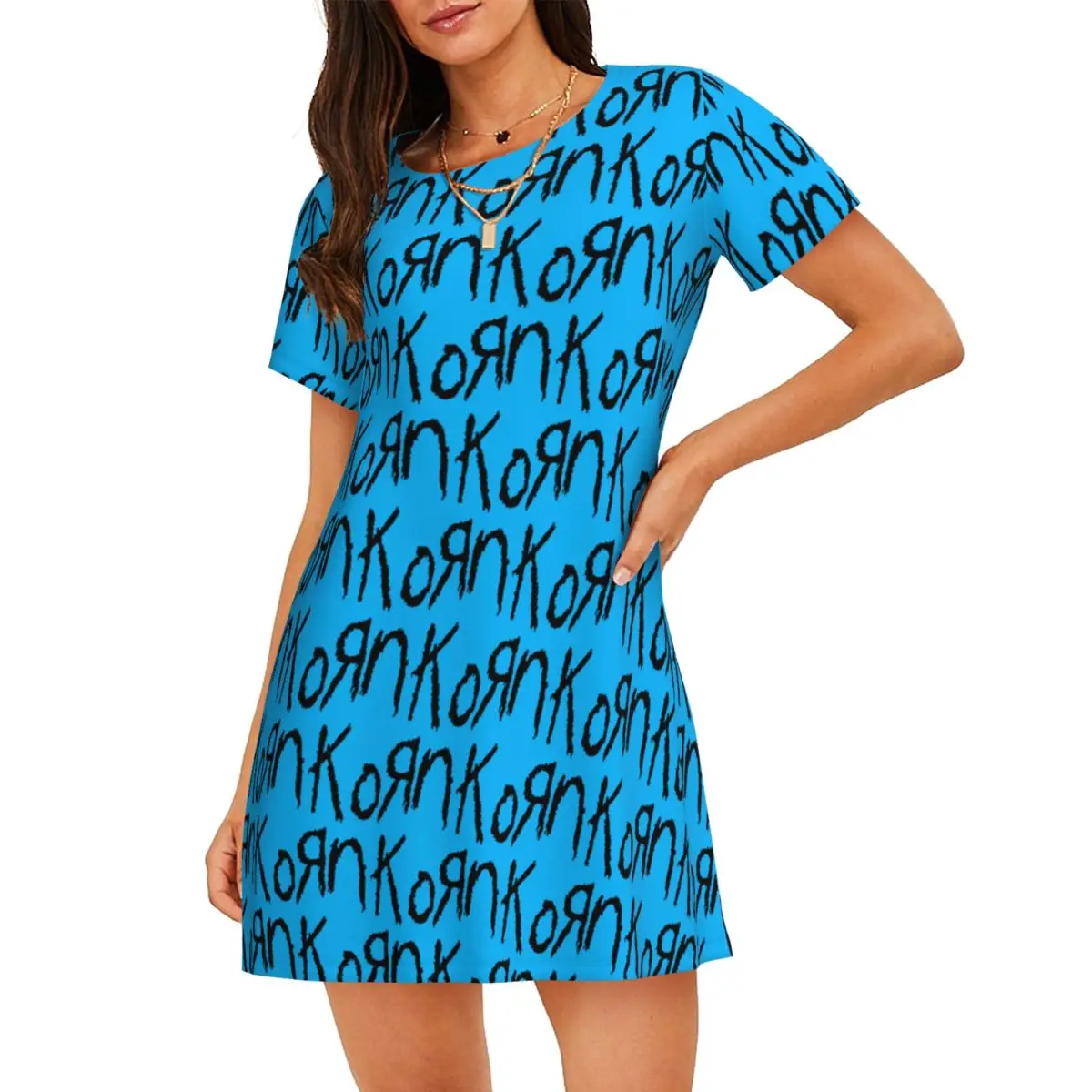 Custom Korns Heavy Metal Music Women Nightgown Sleepwear Short Sleeves Rock Roll Vacations Travels Nightgowns Women's Pajamas
Custom Korns Heavy Metal Music Women Nightgown Sleepwear Short Sleeves Rock Roll Vacations Travels Nightgowns Women's Pajamas