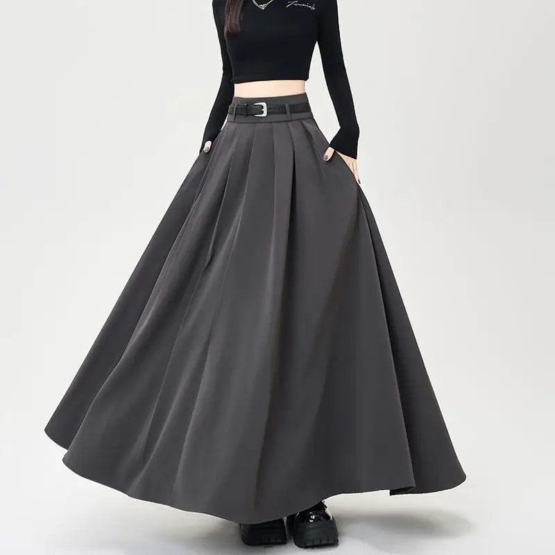 2025 autumn and winter new gray pleated suit skirt women's drooping skirt big pendulum a word medium and long skirt
2025 autumn and winter new gray pleated suit skirt women's drooping skirt big pendulum a word medium and long skirt
