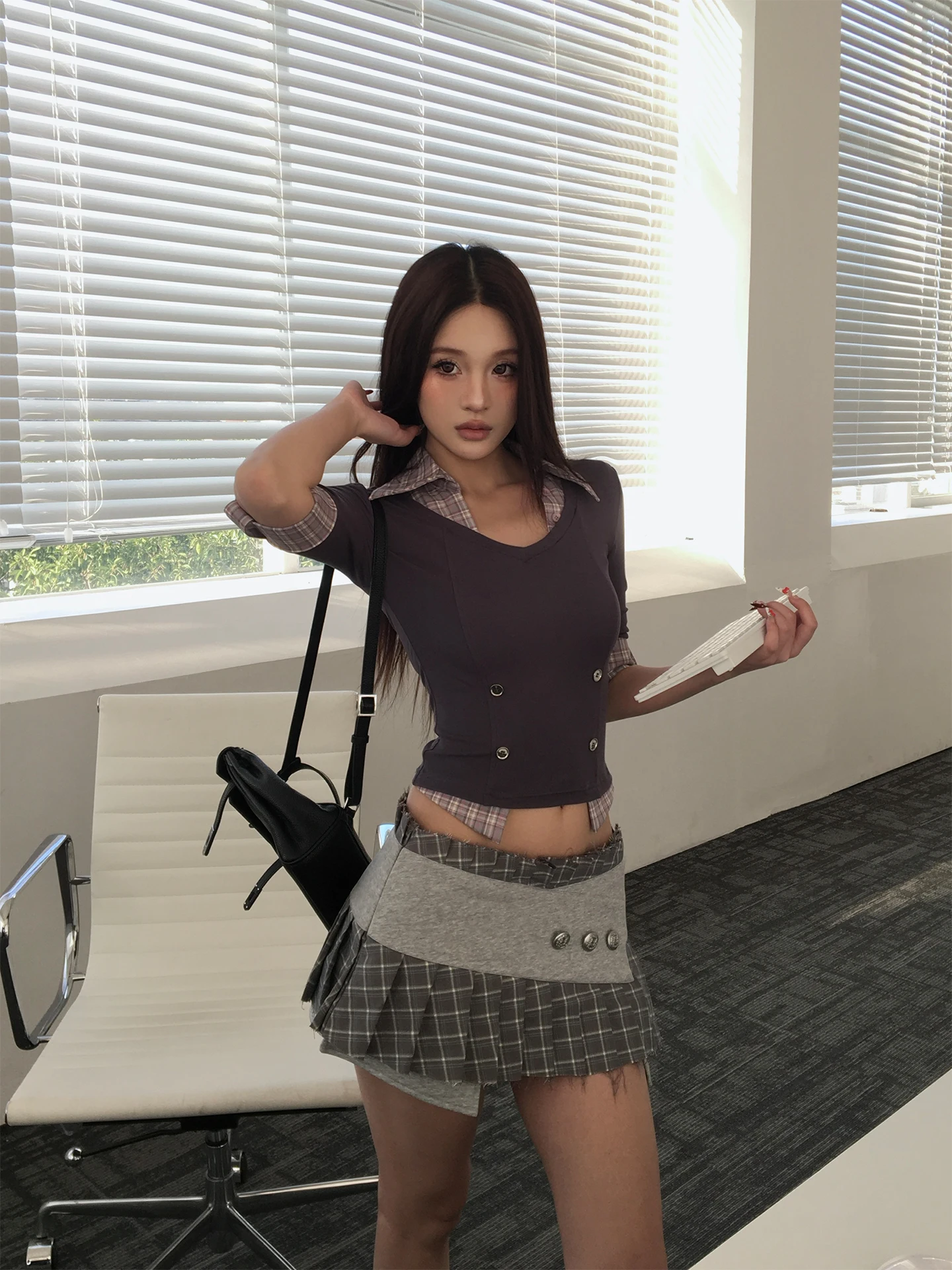 HYTEMOLY Plaid irt Waist Cinched Midi Sve Inner ort Top Casual Sle Modal Fiber Knitted Spring Faion for Young Women
HYTEMOLY Plaid irt Waist Cinched Midi Sve Inner ort Top Casual Sle Modal Fiber Knitted Spring Faion for Young Women