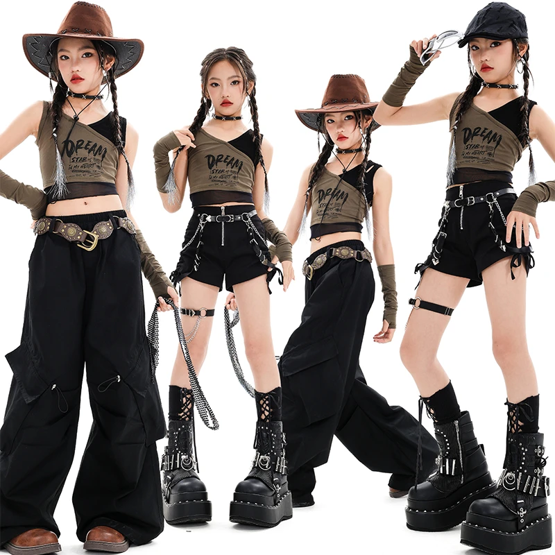 Girls K-pop Cool Crop Top Camouflage Cargo Pants Kid Hip Hop Streetwear Costume Child Jazz Girl Group Street Dance Clothes 4-14Y
Girls K-pop Cool Crop Top Camouflage Cargo Pants Kid Hip Hop Streetwear Costume Child Jazz Girl Group Street Dance Clothes 4-14Y