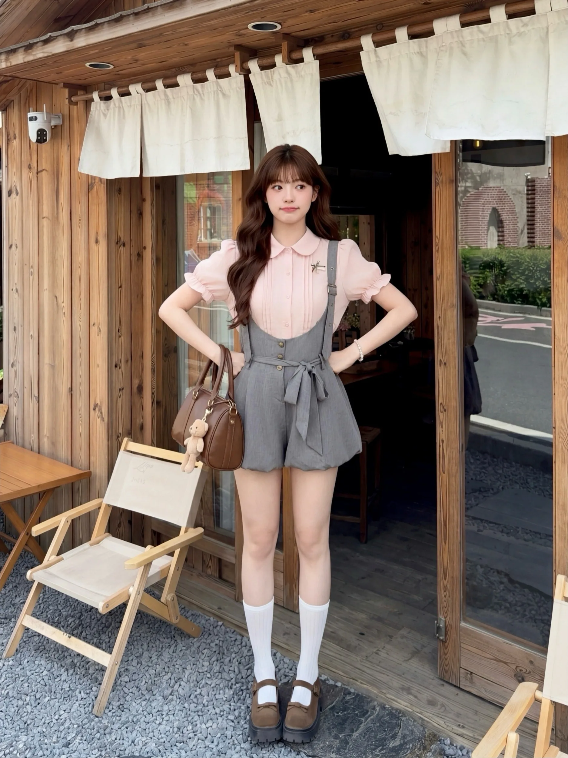 Casual Fashionable plus Size Shirt And Overalls Set Summer Slimming School Style Doll Collar Top High Waist Short Pants
Casual Fashionable plus Size Shirt And Overalls Set Summer Slimming School Style Doll Collar Top High Waist Short Pants