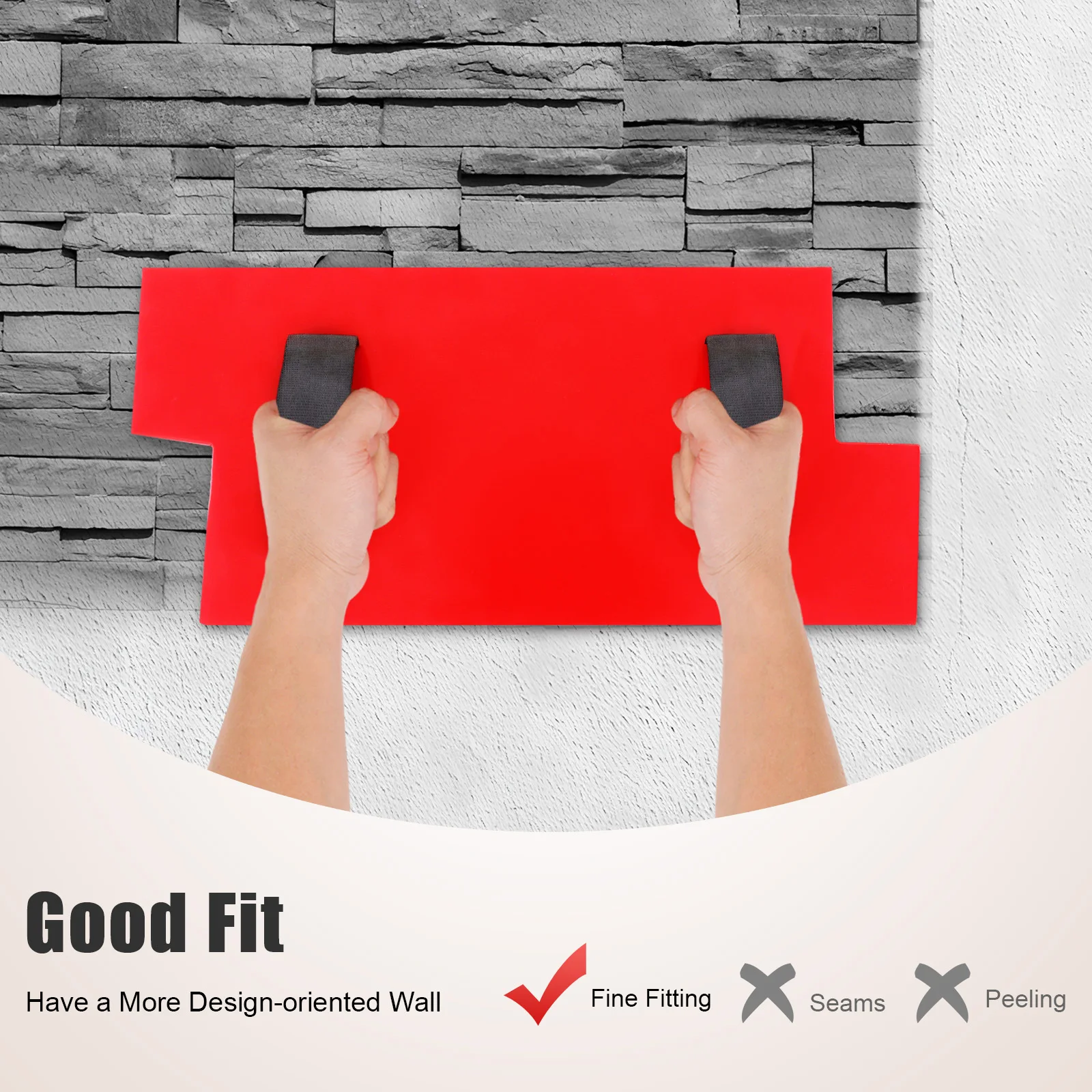 Concrete Stamp Mat for Wall Texturing, 40x20cm PU Stone Pattern Mold with Handles for Cement Plaster Decoration
Concrete Stamp Mat for Wall Texturing, 40x20cm PU Stone Pattern Mold with Handles for Cement Plaster Decoration