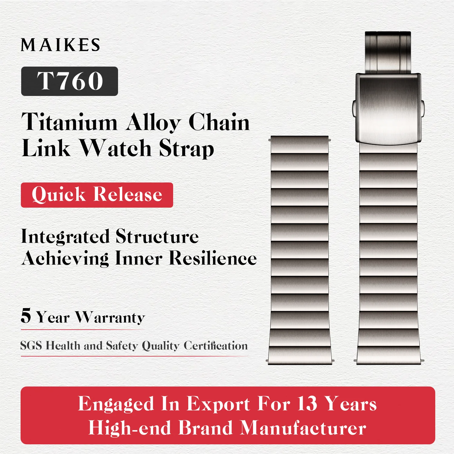 MAIKES T760 Titanium Integrated Bracelet Watch Band Quick Release Watch Accessories Strap For Omega IWC Breitling Panerai
MAIKES T760 Titanium Integrated Bracelet Watch Band Quick Release Watch Accessories Strap For Omega IWC Breitling Panerai