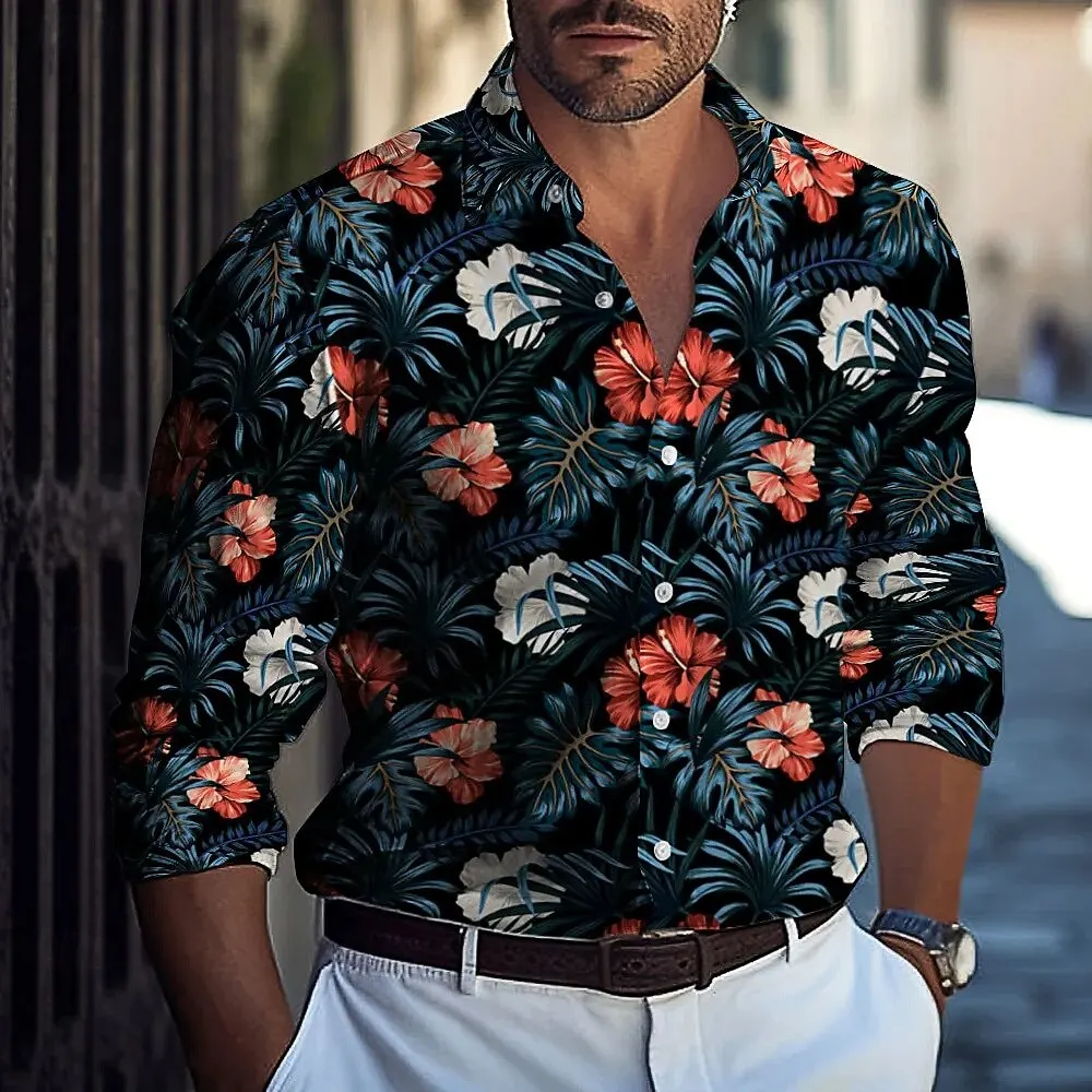 Men's Long Sleeve Shirt Leaf Plant Floral 3D Printed Shirt Button Down Shirt Outdoor Vacation Autumn Lapel shirt Men's Clothing
Men's Long Sleeve Shirt Leaf Plant Floral 3D Printed Shirt Button Down Shirt Outdoor Vacation Autumn Lapel shirt Men's Clothing