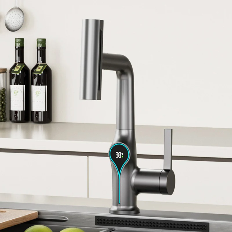 Waterfall Temperature Digital Display Basin Faucet Lift Up Down Stream Sprayer Hot Cold Water Sink Mixer Wash Tap For Bathroom
Waterfall Temperature Digital Display Basin Faucet Lift Up Down Stream Sprayer Hot Cold Water Sink Mixer Wash Tap For Bathroom