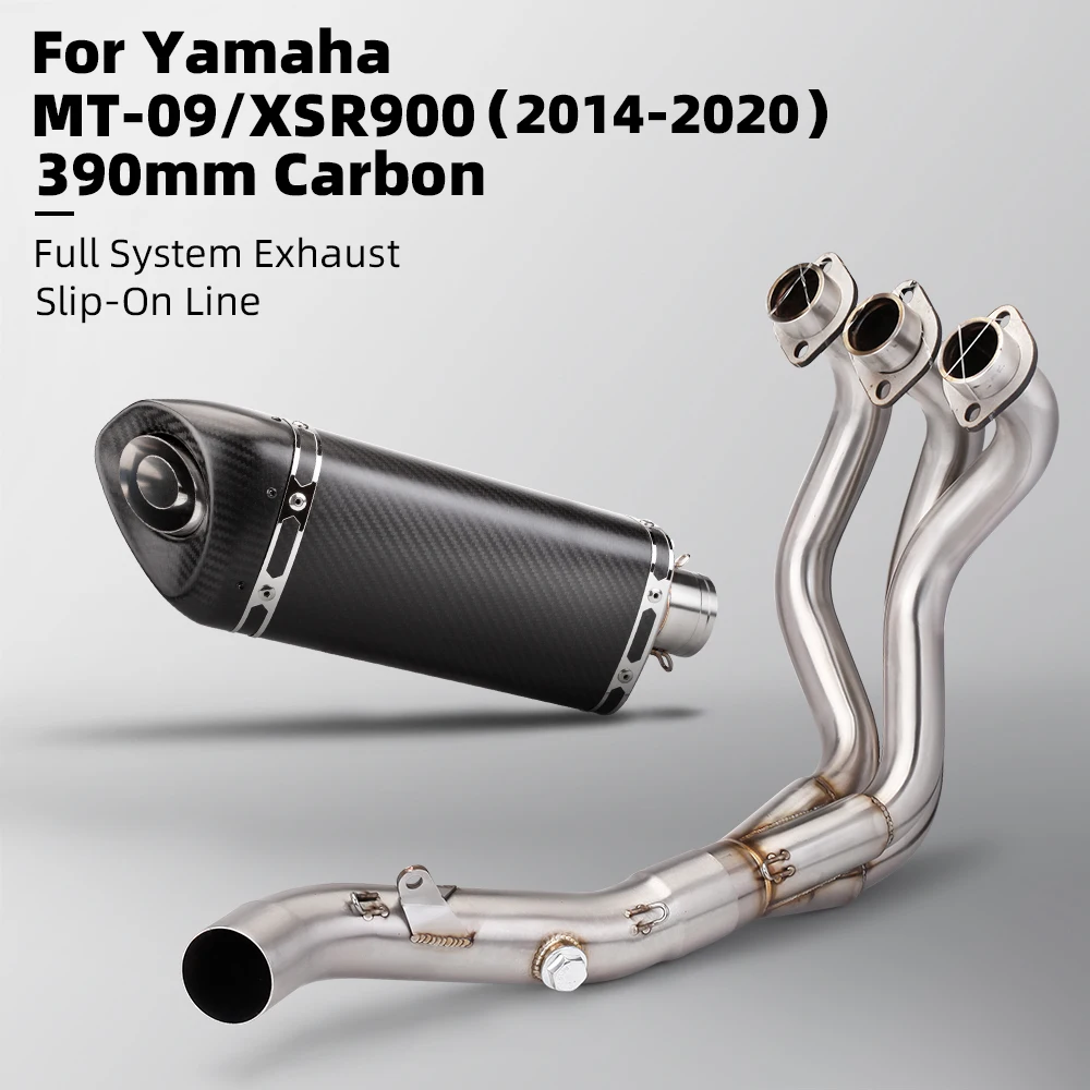 For MT-09 FZ-09 FJ09 Motorcycle Exhaust Escape Systems MT09 TRACER 900 2015-2020 Modify Front M20 Carbon fiber muffler
For MT-09 FZ-09 FJ09 Motorcycle Exhaust Escape Systems MT09 TRACER 900 2015-2020 Modify Front M20 Carbon fiber muffler