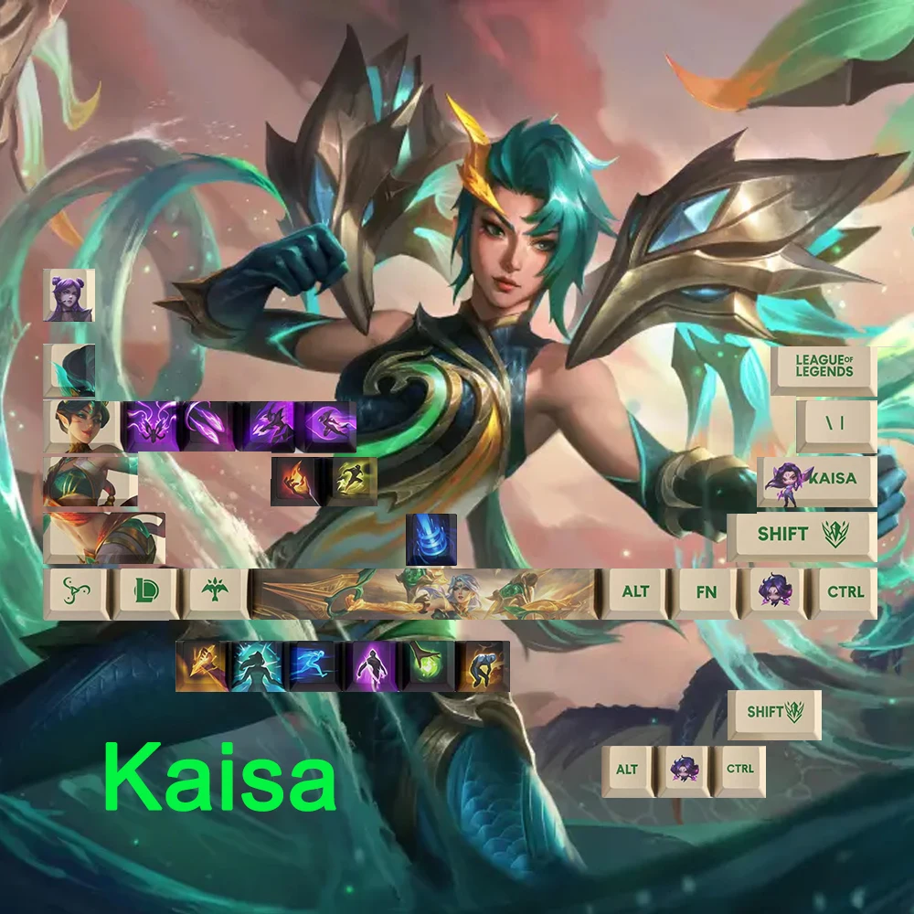 League of Legends keycaps 34 keys OEM Profile Mini Set PBT Dye Sublimation Keycaps For Mx Switch Swain Sett Soraka Smolder Riven
League of Legends keycaps 34 keys OEM Profile Mini Set PBT Dye Sublimation Keycaps For Mx Switch Swain Sett Soraka Smolder Riven