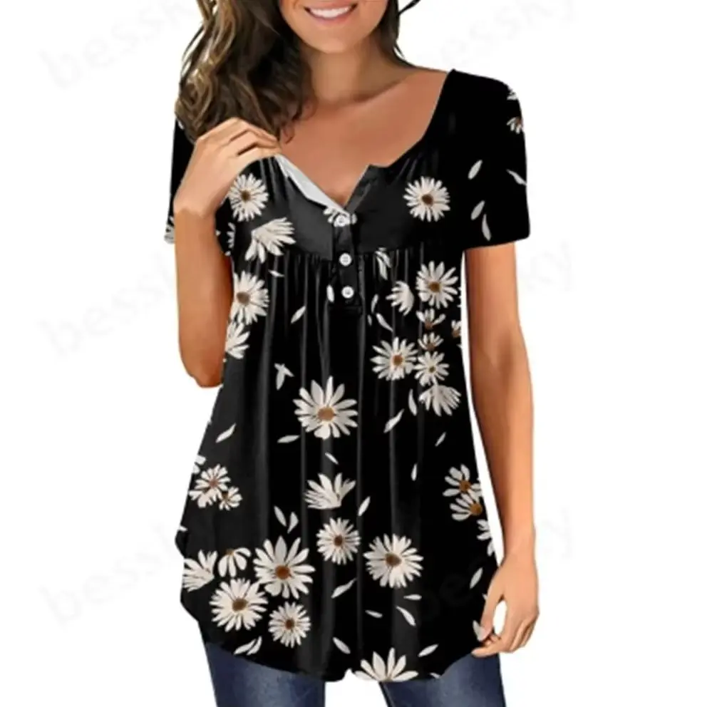 Women's Cute Waist Short Sleeve T-Shirt Henry Elegant Casual Shirt for Summer Comfortable Fashion Top
Women's Cute Waist Short Sleeve T-Shirt Henry Elegant Casual Shirt for Summer Comfortable Fashion Top