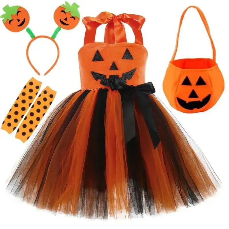 Jack-O-Lantern Disguise Dresses for Girls Carnival Party Outfit Children Holiday Clothes for Kids Halloween Pumpkin Costumes
Jack-O-Lantern Disguise Dresses for Girls Carnival Party Outfit Children Holiday Clothes for Kids Halloween Pumpkin Costumes