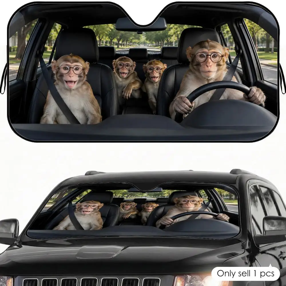 Nerd Monkey Round Glasses Sun Visor Car Windshield Sunshade UV Protection Reflective Foldable Heat Insulation Cover
Nerd Monkey Round Glasses Sun Visor Car Windshield Sunshade UV Protection Reflective Foldable Heat Insulation Cover
