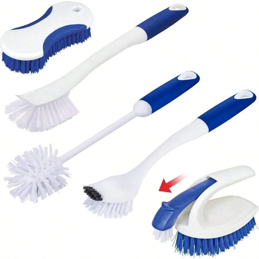 Kitchen Scrub Brush Set With Ergonomic Handle, Deep Cleaning Brushes, Include Dish Brush
Kitchen Scrub Brush Set With Ergonomic Handle, Deep Cleaning Brushes, Include Dish Brush