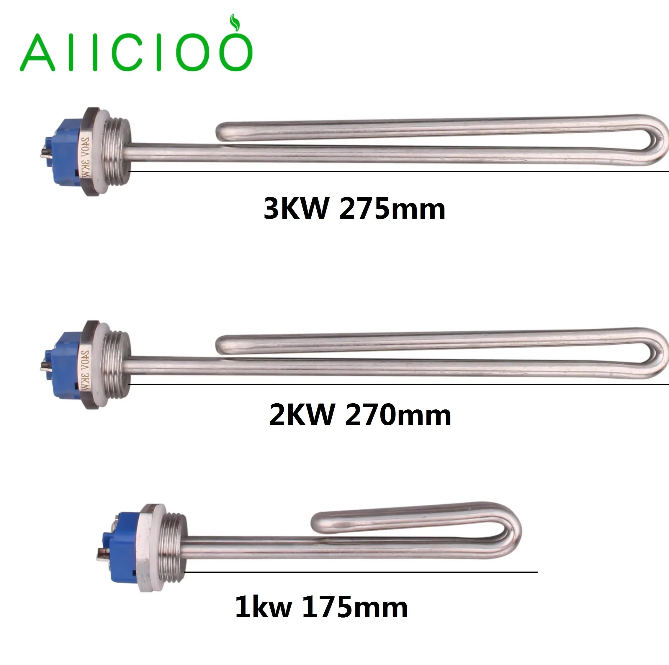 AIICIOO Water Heater 240v Tubular Electric Heating Element 1"BSP Immersion Heater 1kw/2kw/3kw SUS304
AIICIOO Water Heater 240v Tubular Electric Heating Element 1"BSP Immersion Heater 1kw/2kw/3kw SUS304