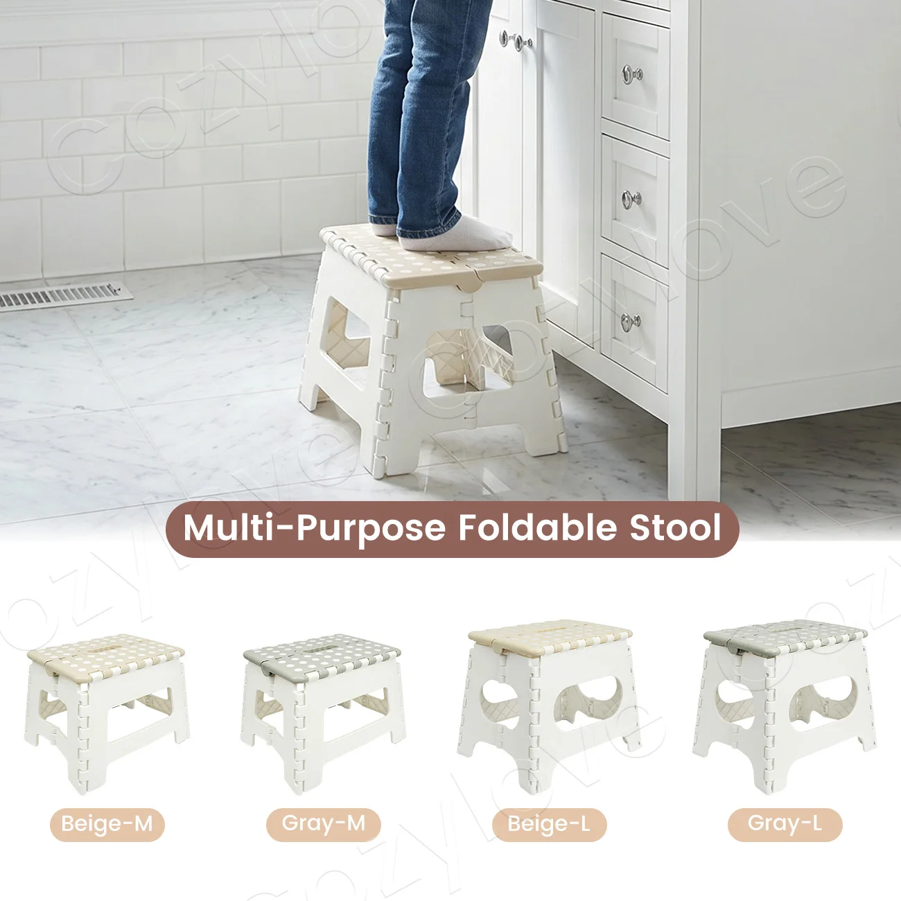 Multi-Purpose Foldable Step Stool for Kids | Non-Slip Portable Plastic Stool, 2 Sizes (M/L)
Multi-Purpose Foldable Step Stool for Kids | Non-Slip Portable Plastic Stool, 2 Sizes (M/L)