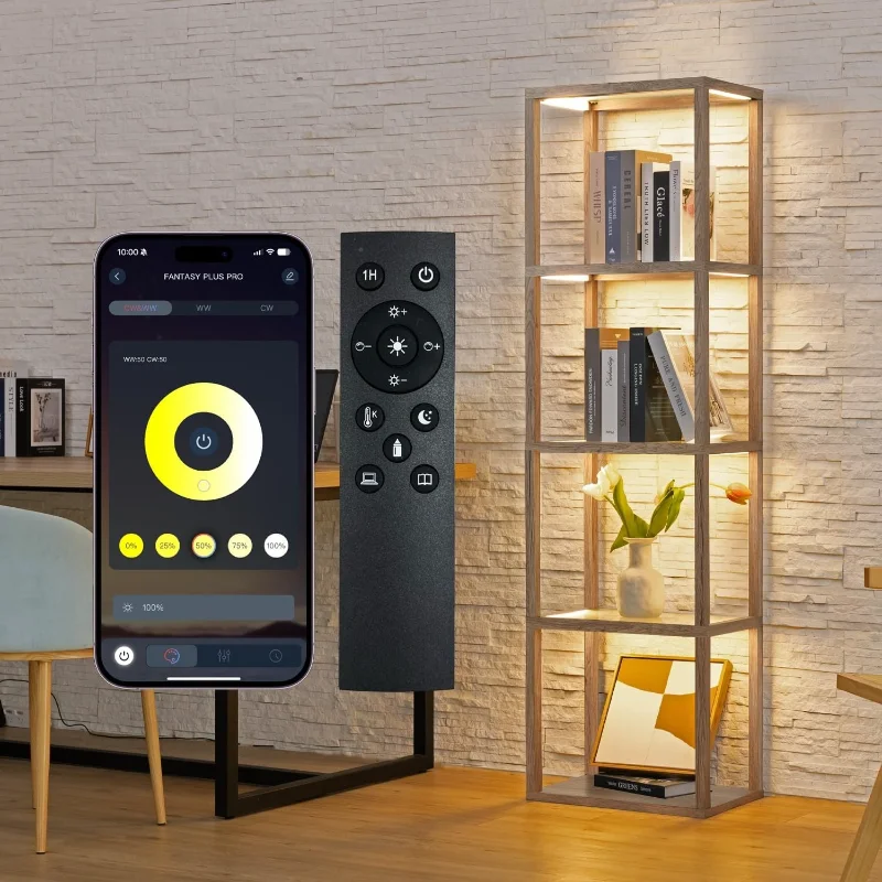 66" Luxury Display Shelf With Dimmable LED Floor Lamps, Sturdy Glass Shelves for Bedroom, Curio Cabinet With
66" Luxury Display Shelf With Dimmable LED Floor Lamps, Sturdy Glass Shelves for Bedroom, Curio Cabinet With