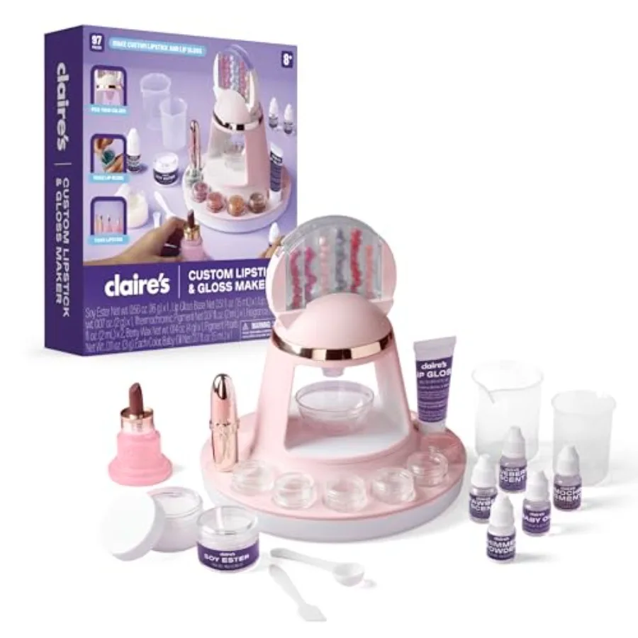 DIY Lipstick and Lip Gloss Making Kit, 97-Piece Real Makeup Arts and Crafts Set, Handmade Moisturizing Lip Glaze, Girl Toys and
DIY Lipstick and Lip Gloss Making Kit, 97-Piece Real Makeup Arts and Crafts Set, Handmade Moisturizing Lip Glaze, Girl Toys and
